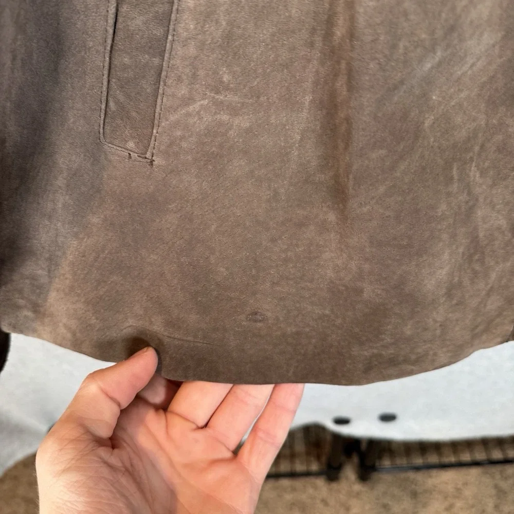 John Ashford Leather Jacket Mens Large Brown zip Up‎ Vintage